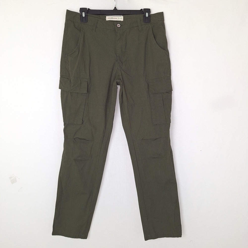 Y2K Minimalist Gorpcore Utility Cargo Hudson & Barrow 33x30 Olive Green Pants